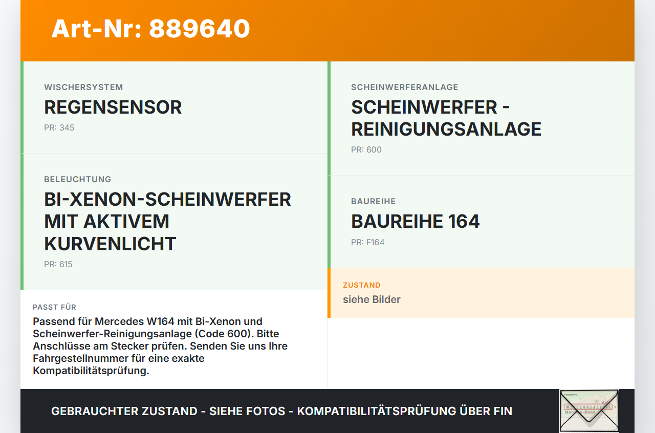 Mercedes W164 ML420 05-09 Waschwasserpumpe Waschpumpe Mercedes W164 ML420 05-09 17.02.2006 A1648690321 gebraucht Vorschau 3