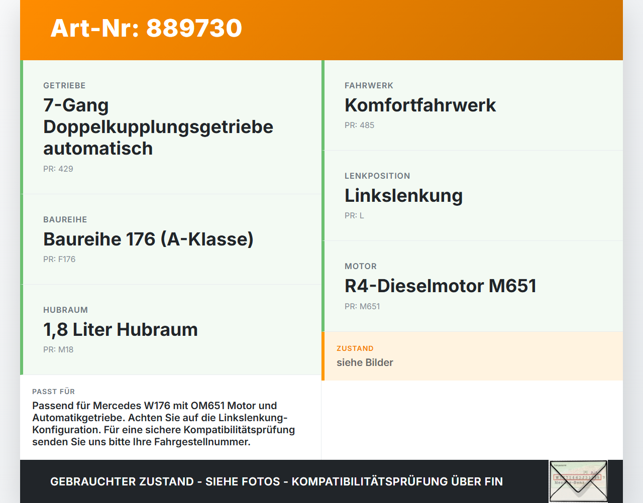 Mercedes W176 A180 12-15 CDI 1,5 80KW Vorderachse Motorträger Motorhalter Achsträger Mercedes W176 A180 12-15... Vorschau 3