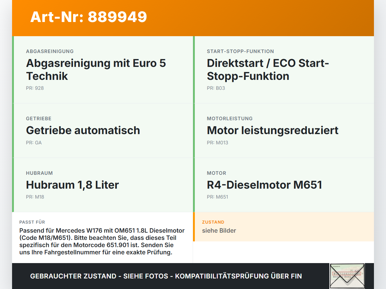 Mercedes W176 A180 12-15 CDI 1,5 80KW 651901 Ölfiltergehäuse Gehäuse Halter für Ölfilter Mercedes W176 A180 12-15... Vorschau 3