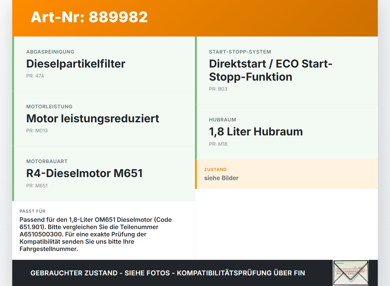 Mercedes W176 A180 12-15 CDI 1,5 80KW 651901 Nockenwelle Auslass Mercedes W176 A180 12-15 31.10.2013 A6510500300... Vorschau 3