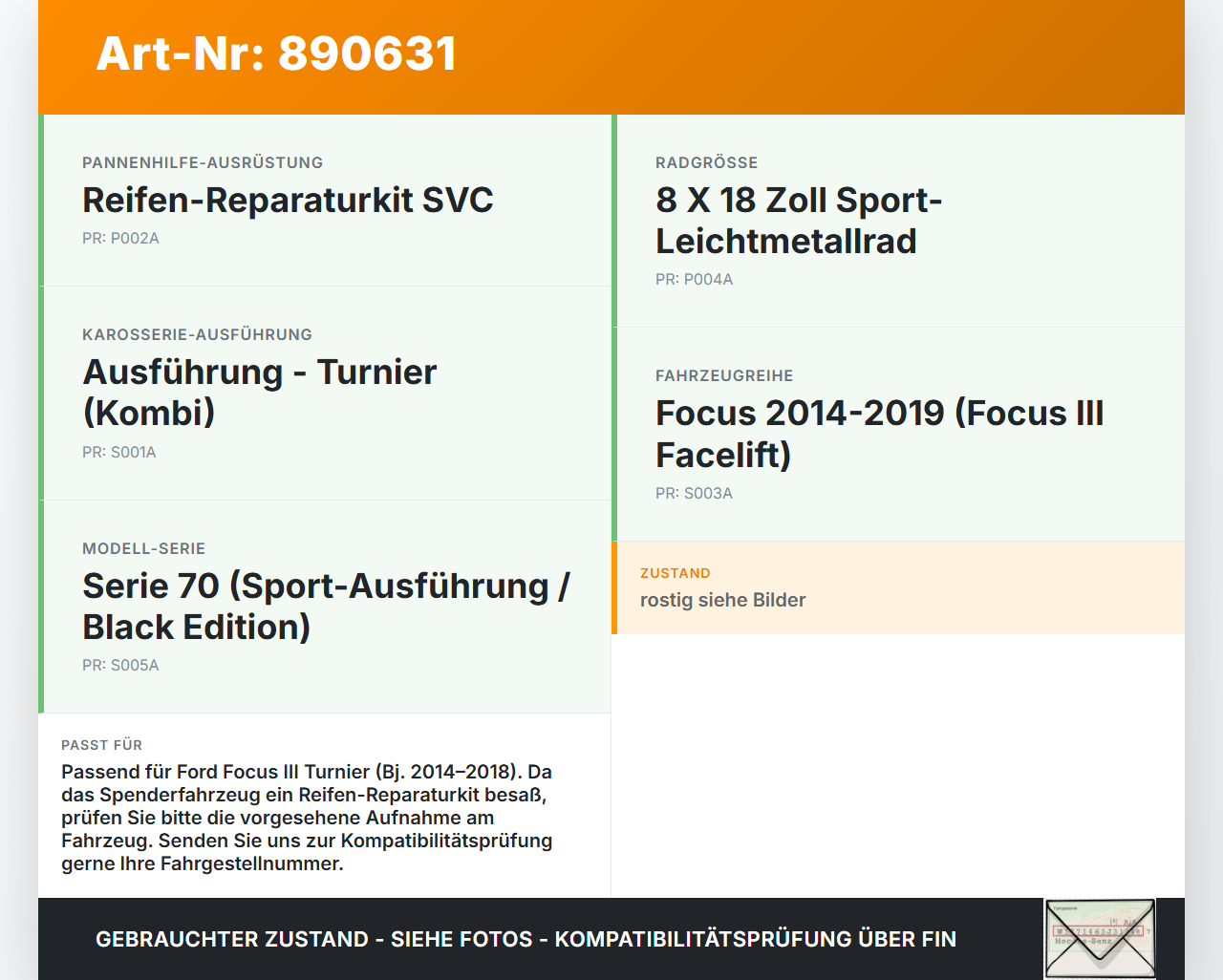 Ford Focus III 14-18 Wagenheber Ford Focus III 14-18 07.09.2016 gebraucht Vorschau 3