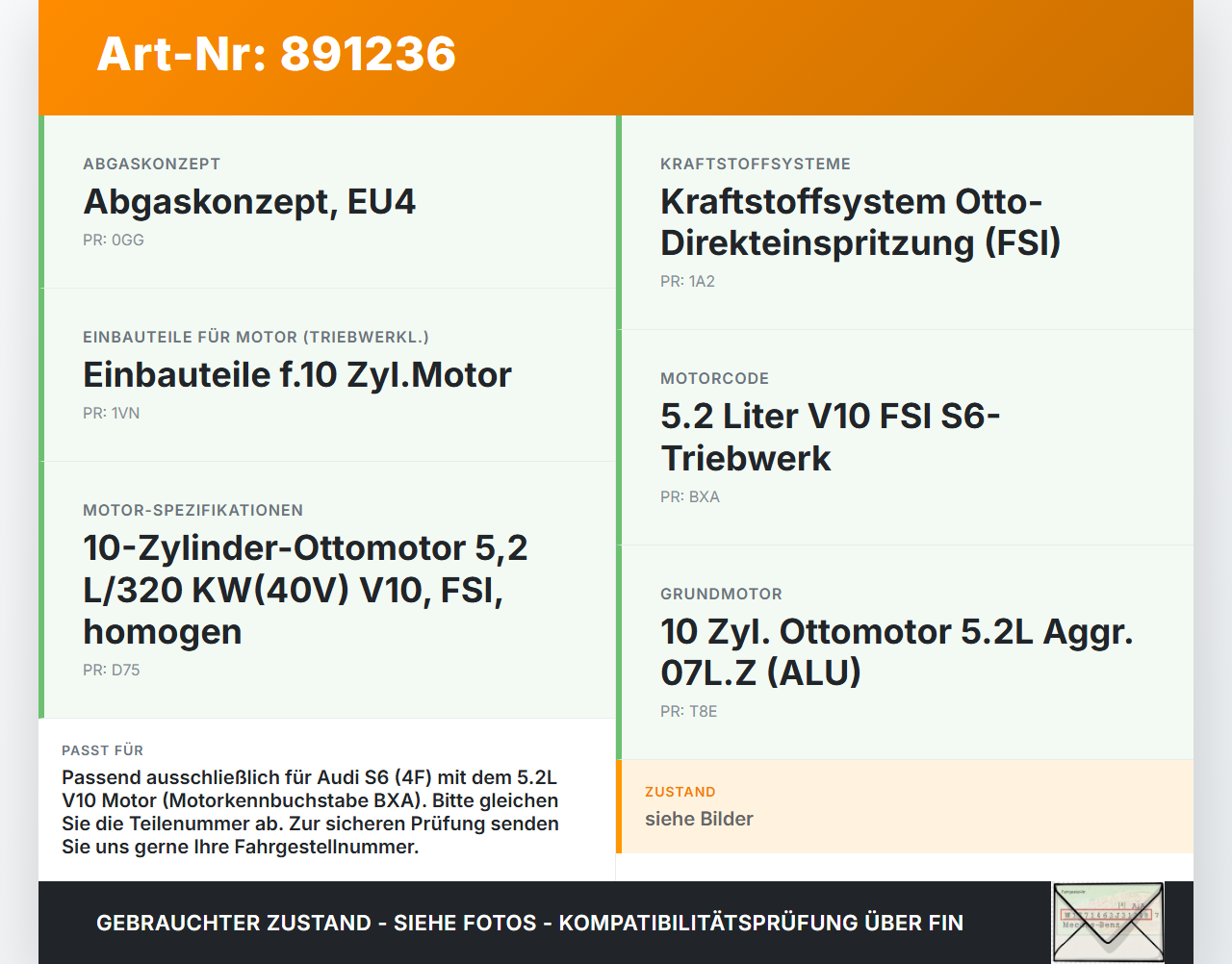 Audi A6 4F C6 04-08 5,2 320KW BXA Ansaugbrücke Ansaugkrümmer Audi A6 4F C6 04-08 30.11.2006 28310-2F010 gebraucht Vorschau 3