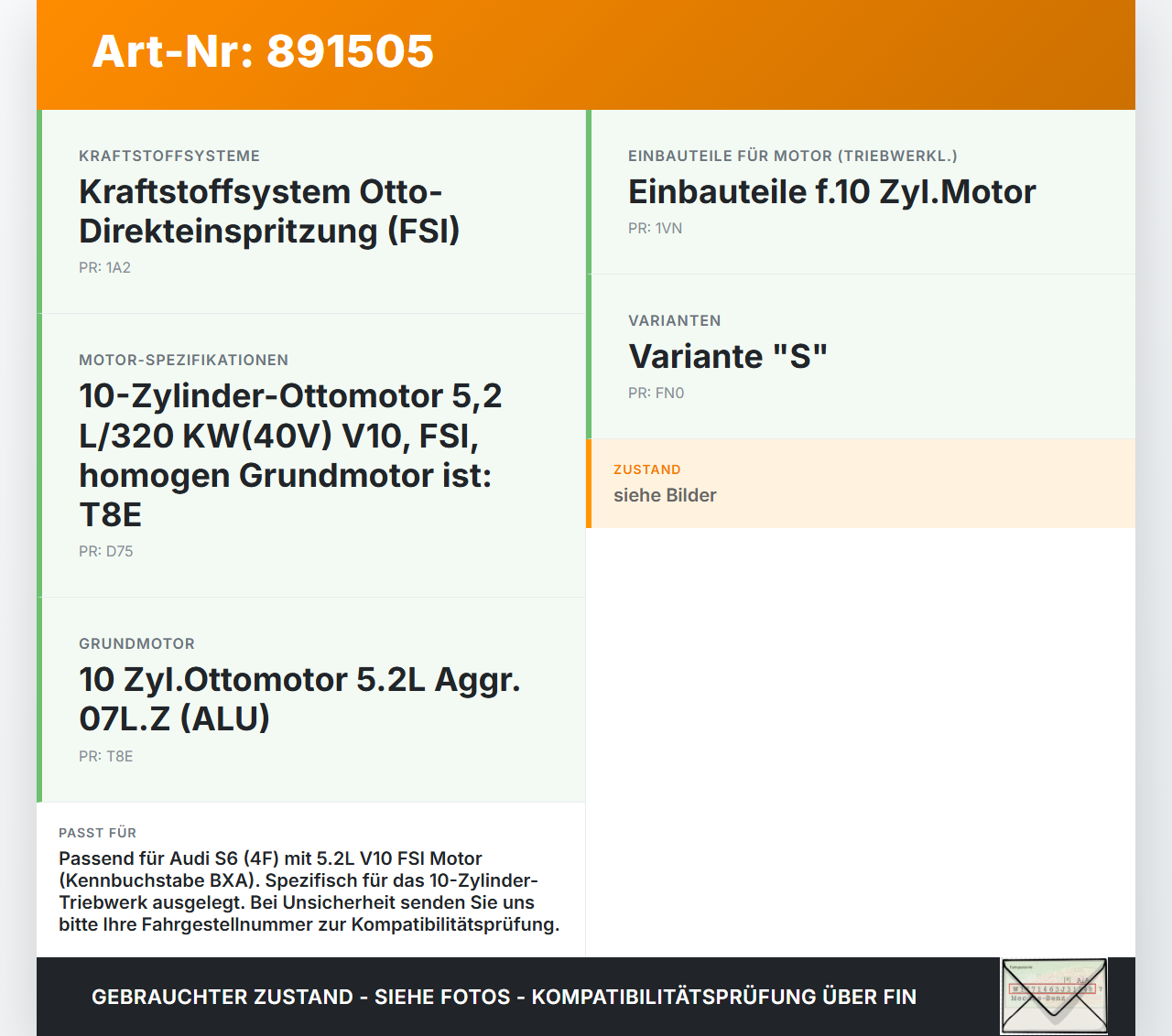 Audi A6 4F C6 04-08 5,2 320KW Resonanskörper Ansaugrohr Audi A6 4F C6 04-08 30.11.2006 4F0261225B gebraucht Vorschau 3