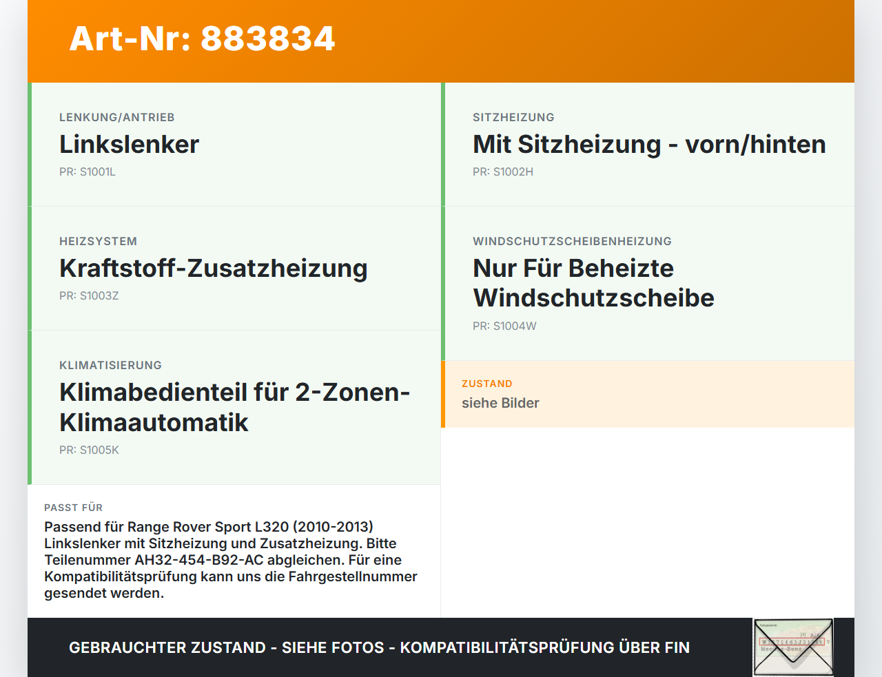 Range Rover Sport LS 10-13 Bedienteil Bedienelement Heizung Klimabedienteil Range Rover Sport LS 10-13 21.10.2009... Vorschau 3