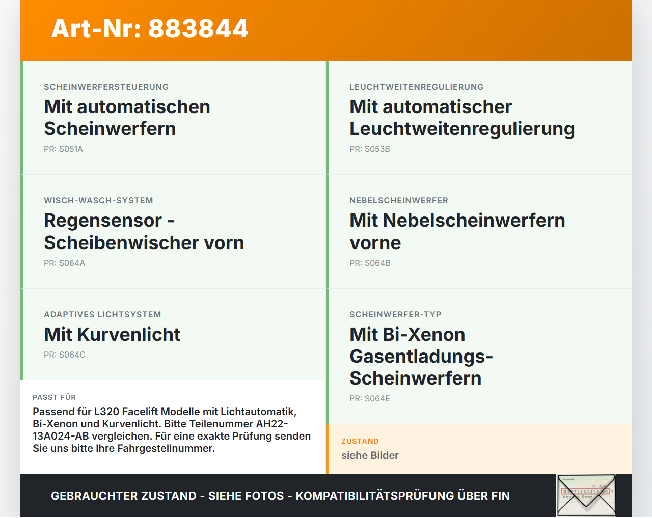 Range Rover Sport LS 10-13 Lichtschalter Schalter Range Rover Sport LS 10-13 21.10.2009 LR010876 AH22-13A024-AB... Vorschau 3