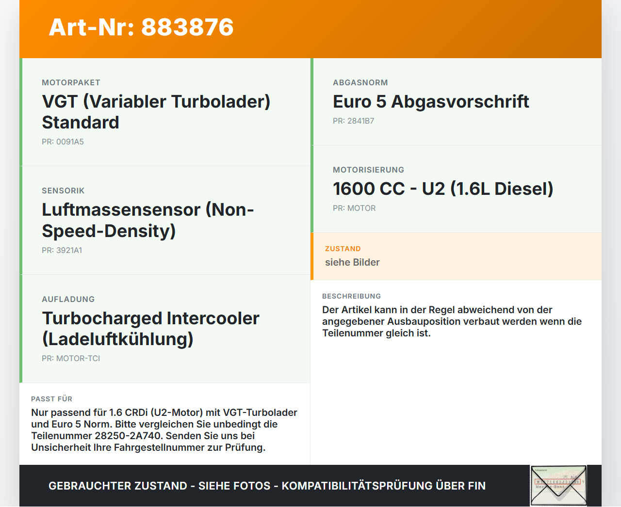 Hyundai I30 GD 11-15 CRDi 1,6 94KW Ansaugrohr Ladeluftschlauch Luftschlauch Pos.1 Hyundai I30 GD 11-15 09.07.2014... Vorschau 3