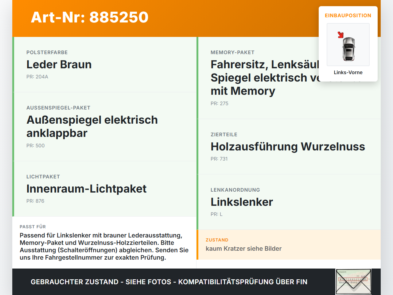 Mercedes GLK X204 320 09-12 Türverkleidung Türpappe Links Vorne Mercedes GLK X204 320 09-12 04.06.2009 A2047209762... Vorschau 3