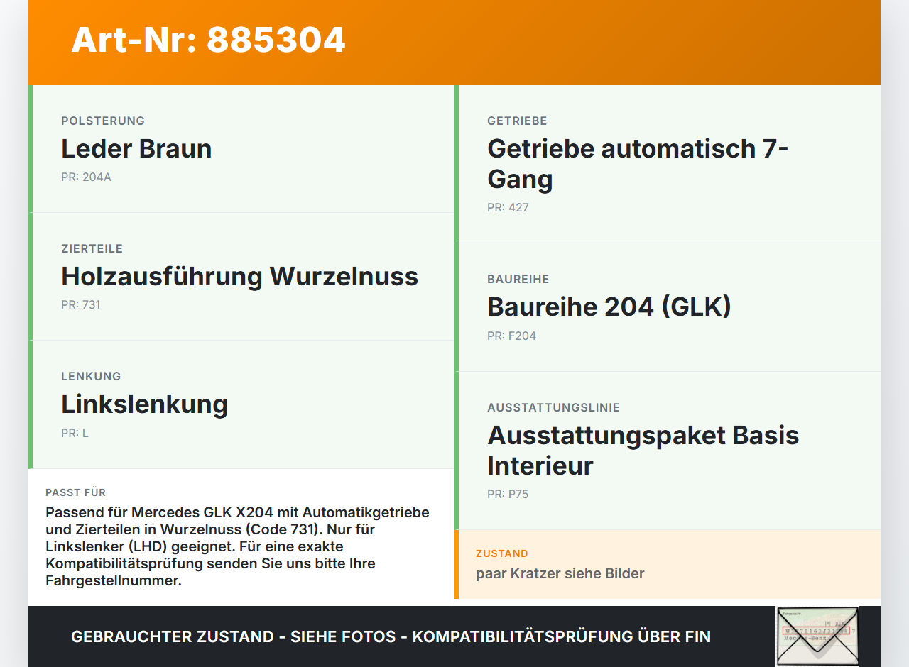 Mercedes GLK X204 320 09-12 Blende . Schaltkulisse Ganganzeige Einbaurahmen Mercedes GLK X204 320 09-12 04.06.2009... Vorschau 3
