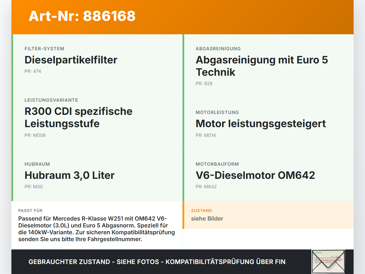 Mercedes W251 R300 10-13 CDI 3,0 140KW Hochdruck Leitung Kraftstoffleitung Mercedes W251 R300 10-13 24.06.2011 gebraucht Vorschau 3