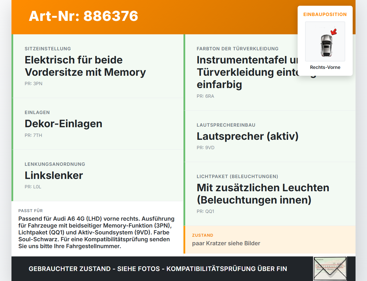 Audi A6 4G C7 Allroad 12-14 Kombi Türverkleidung Türpappe Rechts Vorne Audi A6 4G C7 Allroad 12-14 18.09.2014... Vorschau 3