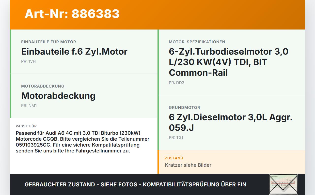 Audi A6 4G C7 Allroad 12-14 TDI 3,0 230KW CGQB Abdeckung für Motor Deckel Motorabdeckung Audi A6 4G C7 Allroad... Vorschau 3
