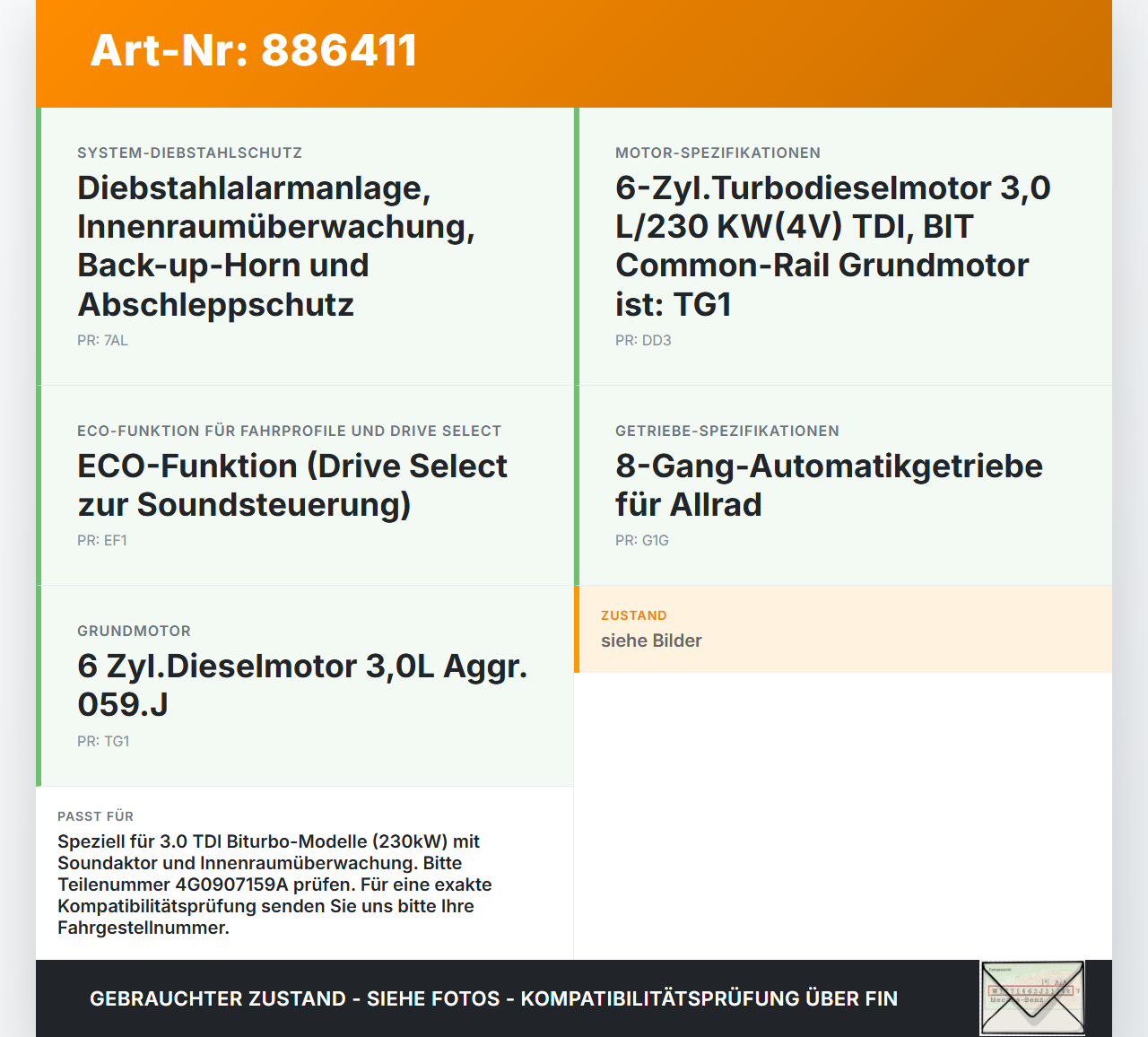Audi A6 4G C7 Allroad 12-14 Steuergerät Körperschall Soundaktor Innenraumüberwachung Audi A6 4G C7 Allroad 12-14... Vorschau 3
