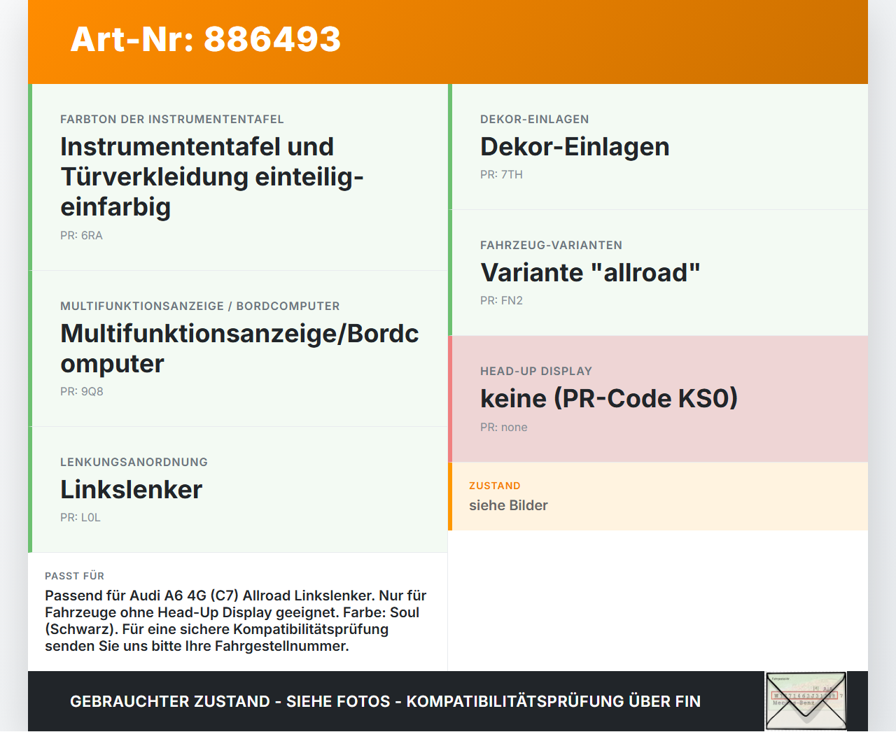 Audi A6 4G C7 Allroad 12-14 Verkleidung für Tacho Audi A6 4G C7 Allroad 12-14 18.09.2014 4G1857115B 9032201 gebraucht Vorschau 3