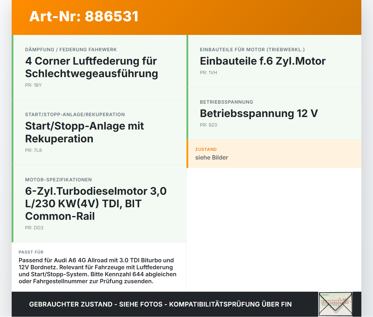 Audi A6 4G C7 Allroad 12-14 Relais 644 Audi A6 4G C7 Allroad 12-14 18.09.2014 4H0951253A gebraucht Vorschau 3