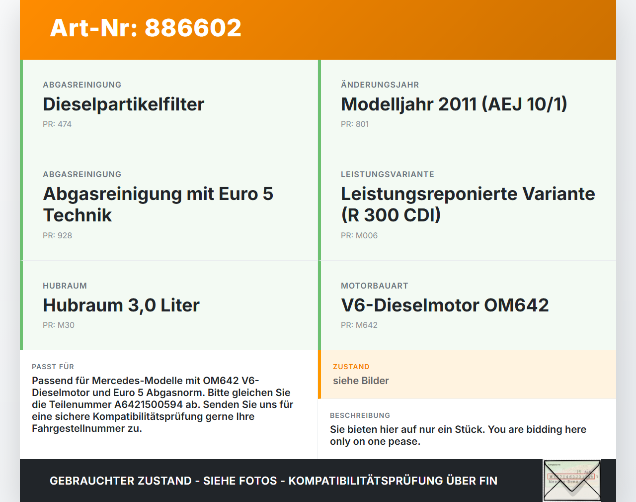 Mercedes W251 R300 10-13 CDI 3,0 140KW Stellmotor Ansaugbrücke Drallklappen Mercedes W251 R300 10-13 24.06.2011... Vorschau 3
