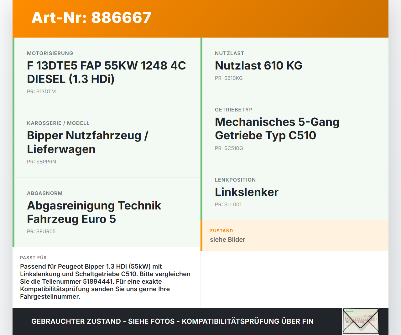 Peugeot Bipper 08-14 HDi 75 1,3 55KW Servopumpe Hydraulikpumpe für Lenkung Peugeot Bipper 08-14 27.10.2011 4008A2... Vorschau 3