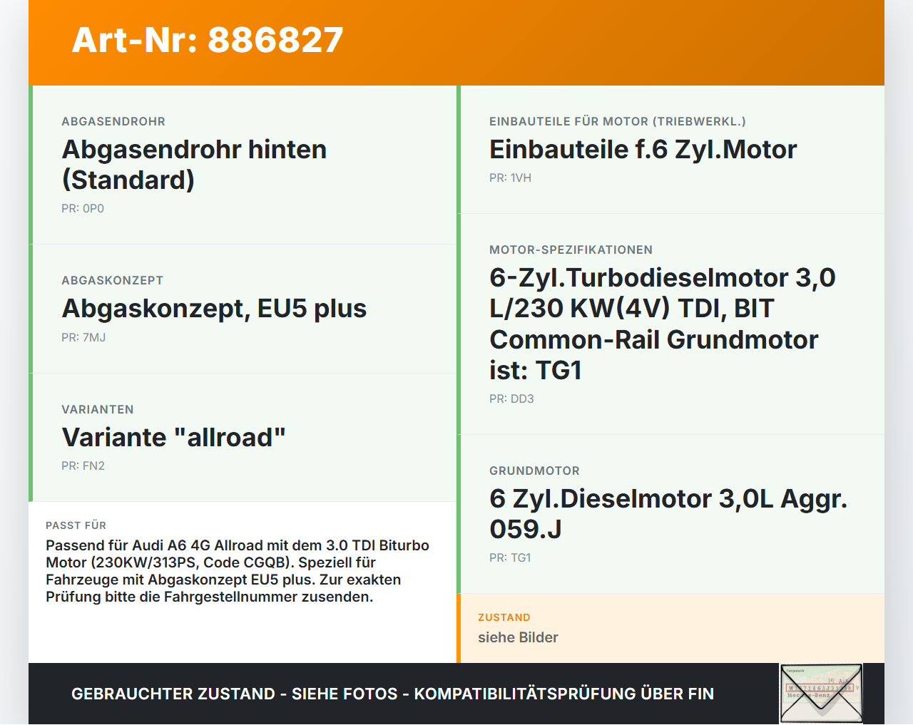 Audi A6 4G C7 Allroad 12-14 TDI 3,0 230KW Unterdruckleitung für Abgassystem Audi A6 4G C7 Allroad 12-14 18.09.2014... Vorschau 3