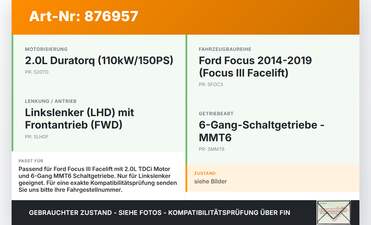 Ford Focus III 14-18 TDCi 2,0 110KW Schaltzug Schaltseilzug Schaltseil Ford Focus III 14-18 06.04.16 F1FR-7E395-NC... Vorschau 3