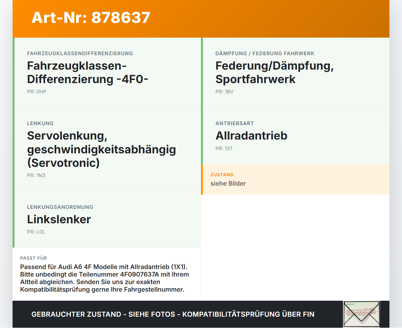 Audi A6 4F C6 qu 04-08 Drehratensensor Sensor Audi A6 4F C6 qu 04-08 04.12.2007 4F0907637A 0265005776 gebraucht Vorschau 3