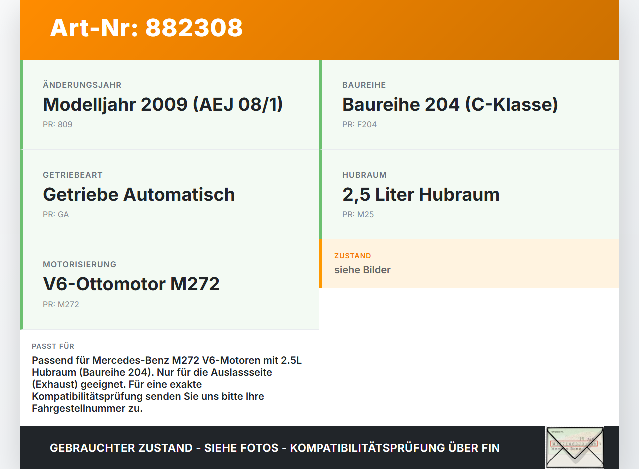 Mercedes W204 S204 C250 07-14 2,5 150KW Nockenwellenverstellung Kettenrad Auslass Mercedes W204 S204 C250 07-14... Vorschau 3