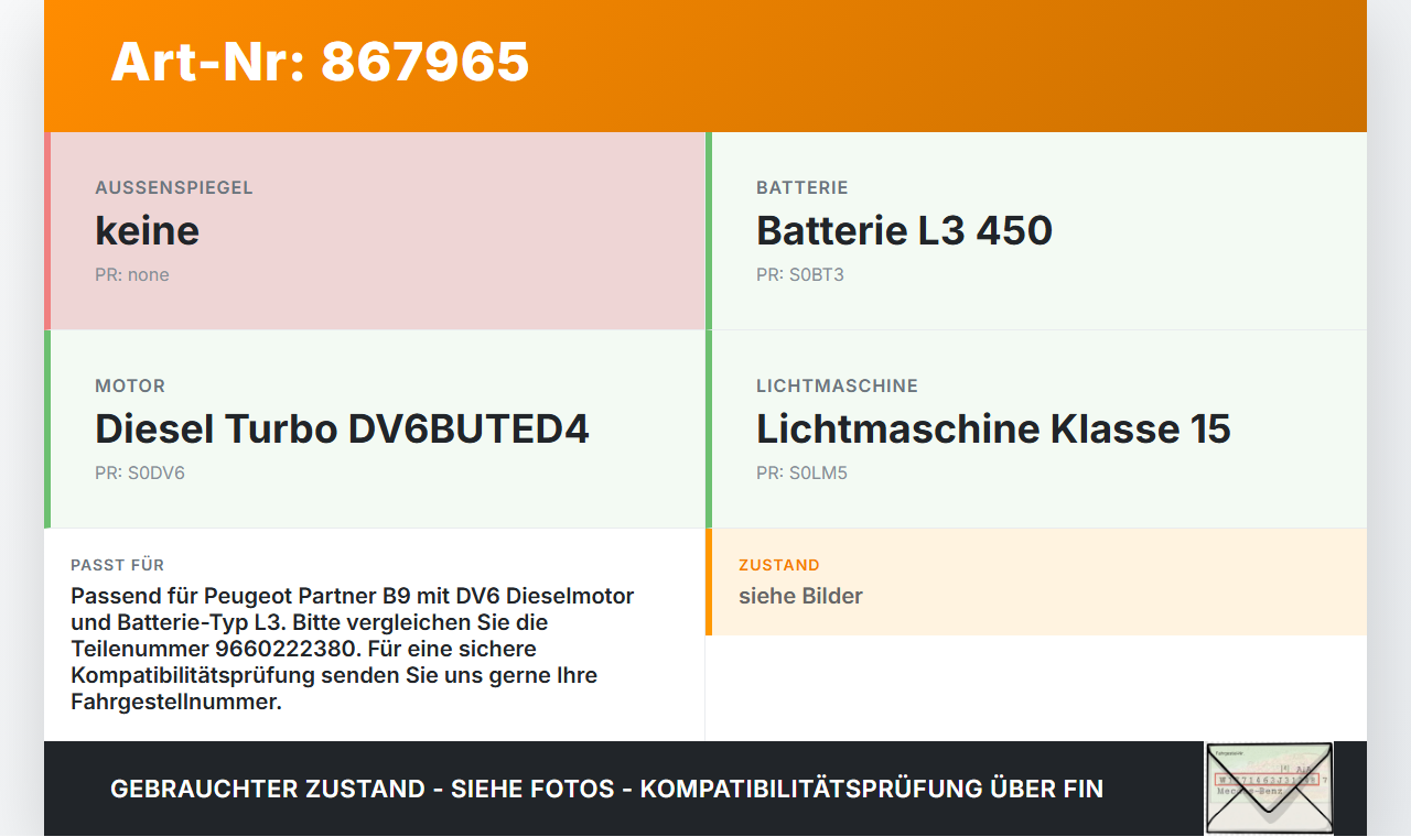 Peugeot Partner II 08-12 Sicherungs Relais Stromverteiler Klammer Plus Peugeot Partner II 08-12 18.12.2009... Vorschau 3