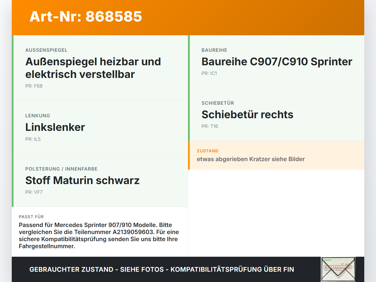 Mercedes Sprinter III 18-26 907 Schalter Zentralverriegelung Verriegelung Mercedes Sprinter III 18-26 907... Vorschau 3