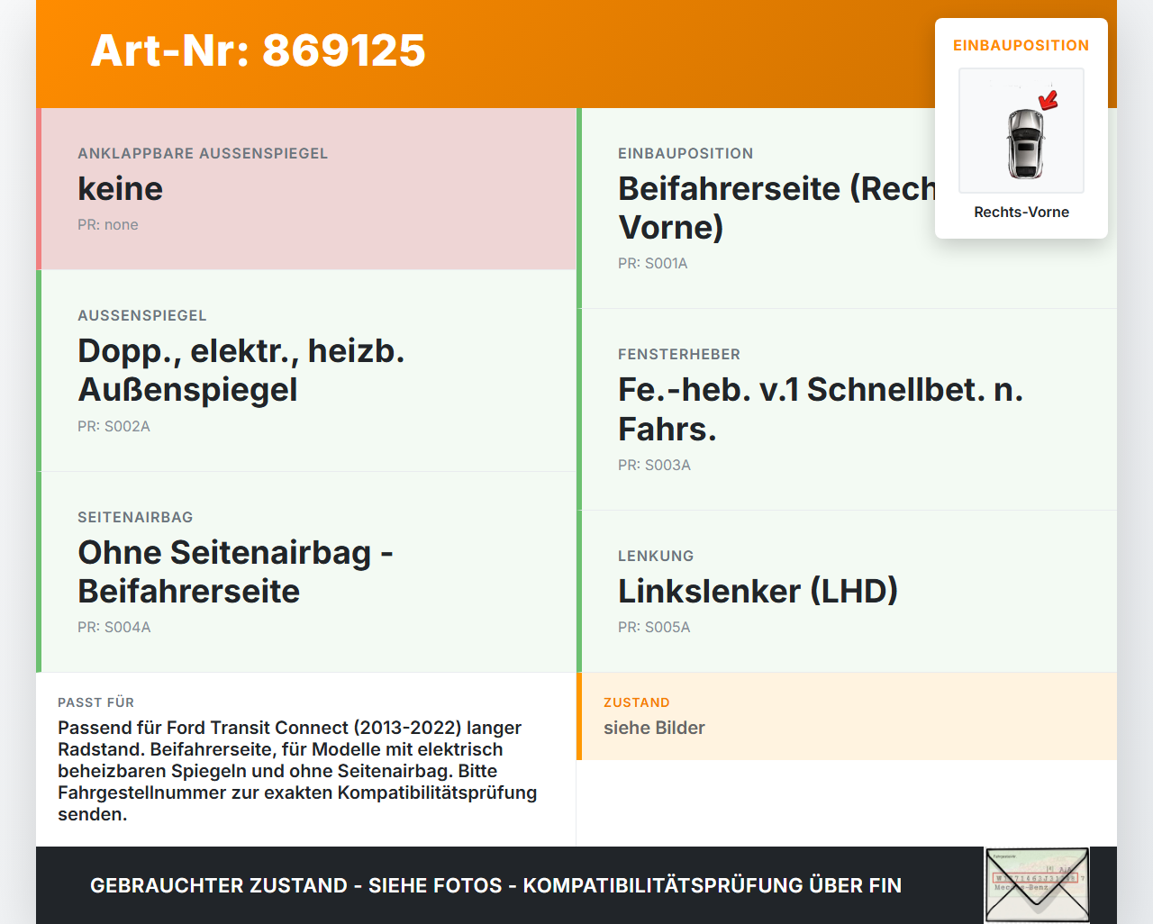 Ford Transit Connect 13-22 Lang Kabelbaum für Tür und Fensterheber Rechts Vorne Ford Transit Connect 13-22... Vorschau 3