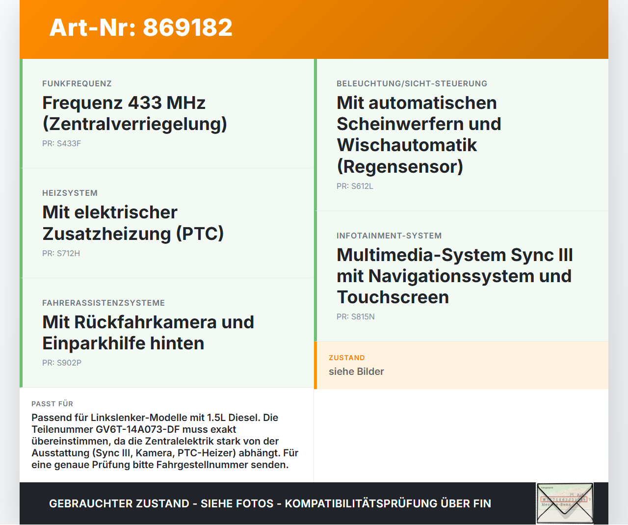 Ford Transit Connect 13-22 TDCi 1,5 74KW Sicherungskasten Zentralelektrik Ford Transit Connect 13-22 20.07.2017... Vorschau 3