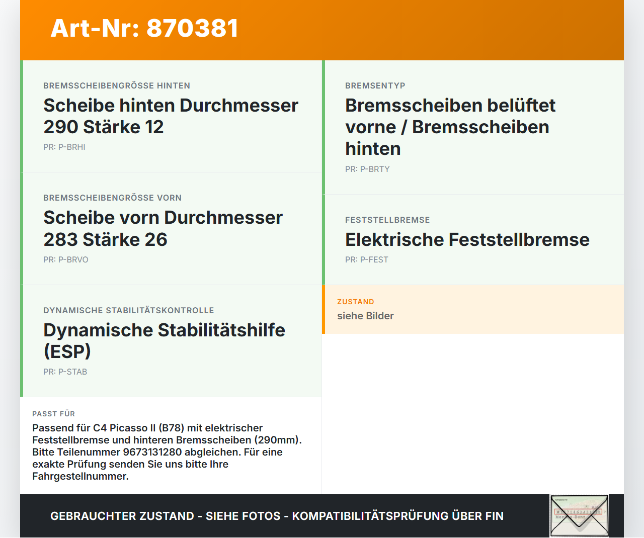 Citroen C4 Picasso II 13-16 Bremskraftregler Bremskraftverteiler Citroen C4 Picasso II 13-16 05.01.2015 9673131280... Vorschau 3