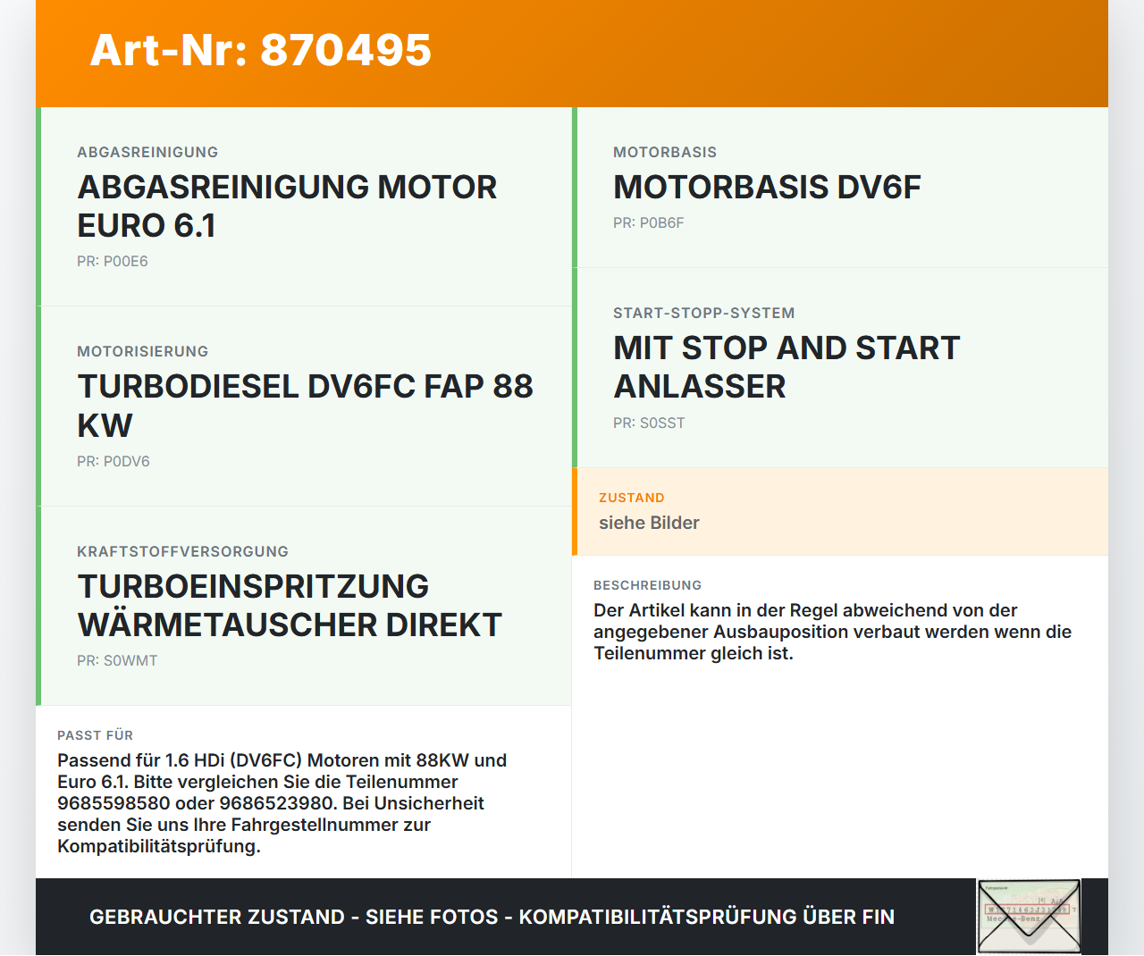 Citroen C4 Picasso II 13-16 HDI 1,6 88KW Ansaugrohr Ladeluftschlauch Luftschlauch Pos.3 Citroen C4 Picasso II 13-16... Vorschau 3