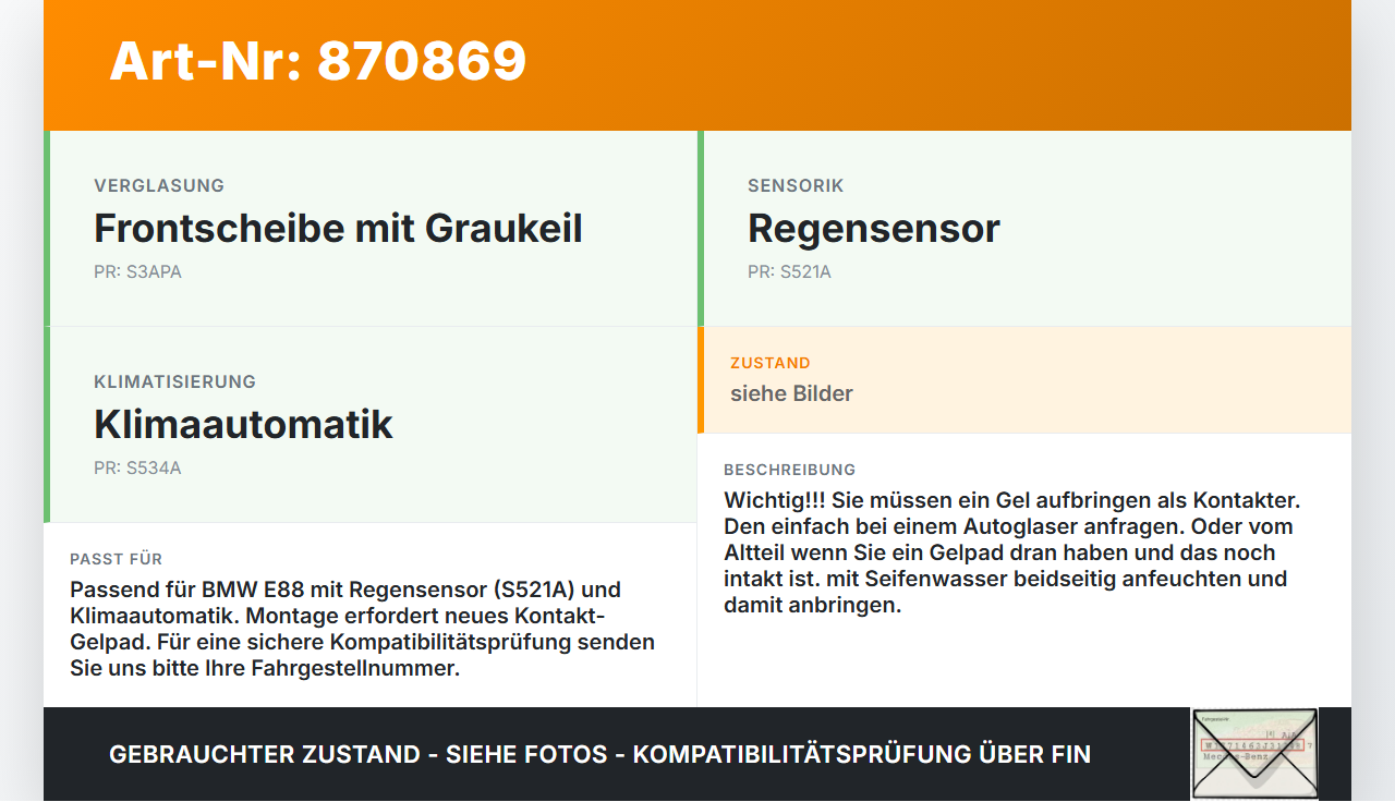BMW 1er E88 125I 07-11 Regensensor Solarsensor Lichtsensor BMW 1er E88 125I 07-11 26.10.2007 9224853 61359224853... Vorschau 3