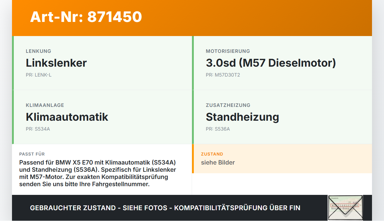 BMW X5 E70 07-10 Expansionsventil für Klima BMW X5 E70 07-10 09.05.2008 9187630 64119187630 6968202 64.11-6968202... Vorschau 3