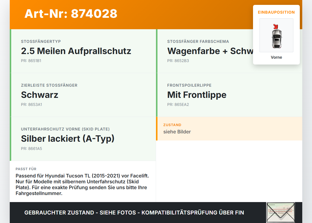Hyundai Tucson TL 15-21 Lufteinlassgitter für Stoßstange Stoßfänger Vorne PAE Hyundai Tucson TL 15-21 15.09.2016... Vorschau 3
