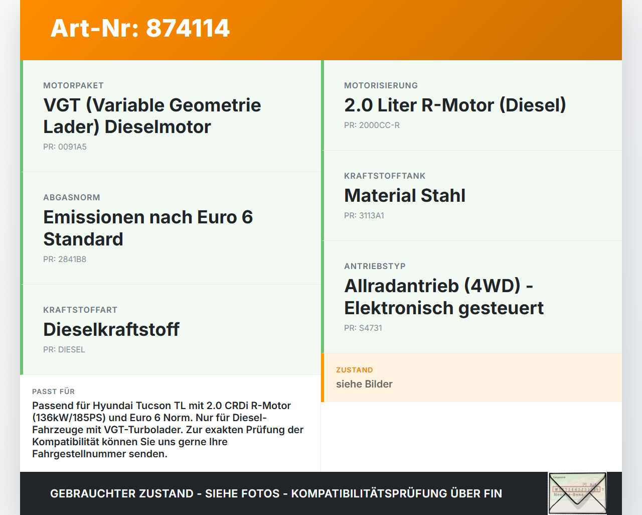 Hyundai Tucson TL 15-21 CRDI 2,0 136KW Hochdruck Leitung Kraftstoffleitung Hyundai Tucson TL 15-21 15.09.2016... Vorschau 3