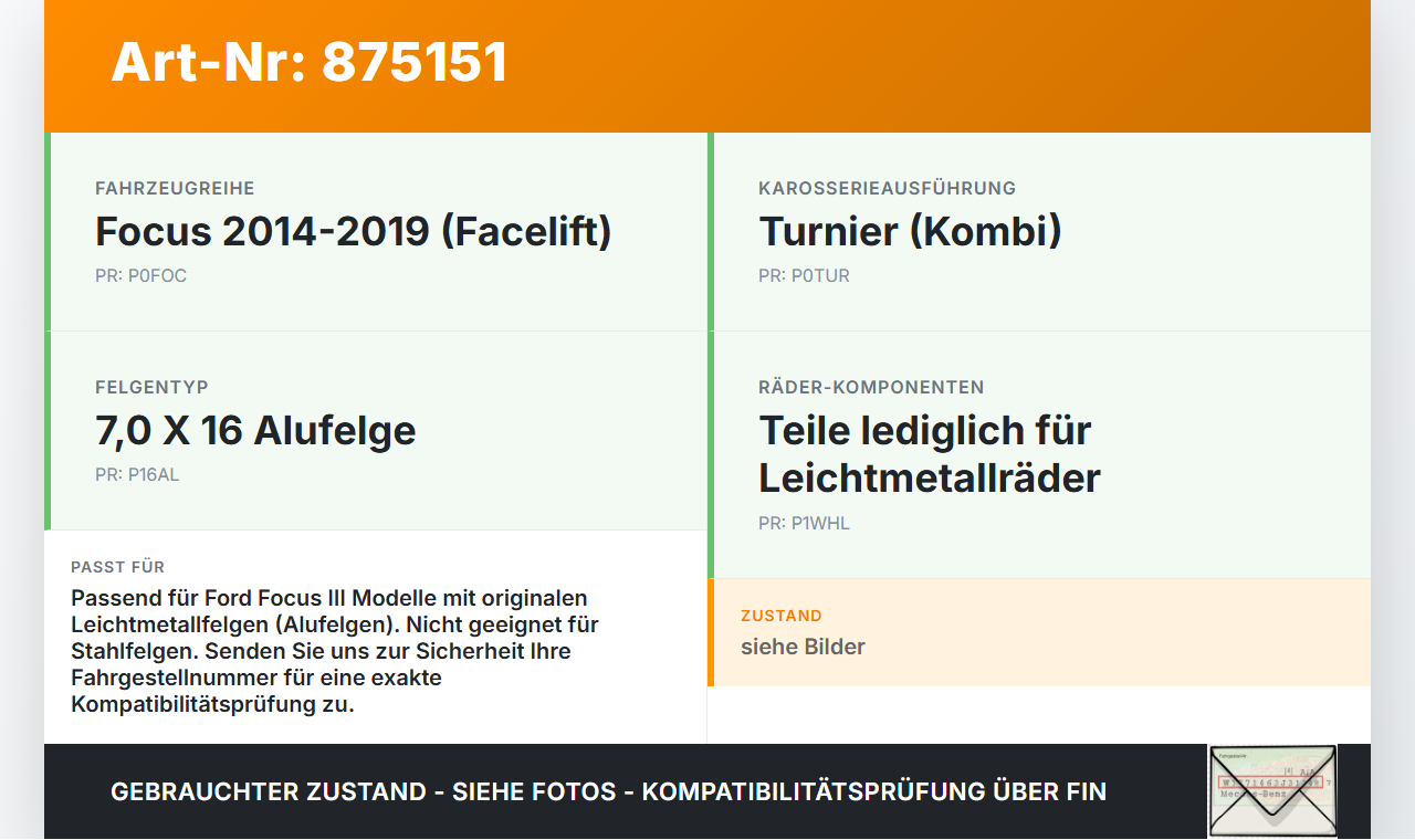 Ford Focus III 14-18 Satz Radmuttern Muttern Radbolzen Ford Focus III 14-18 06.04.16 JU4J-1A219-AA gebraucht Vorschau 3
