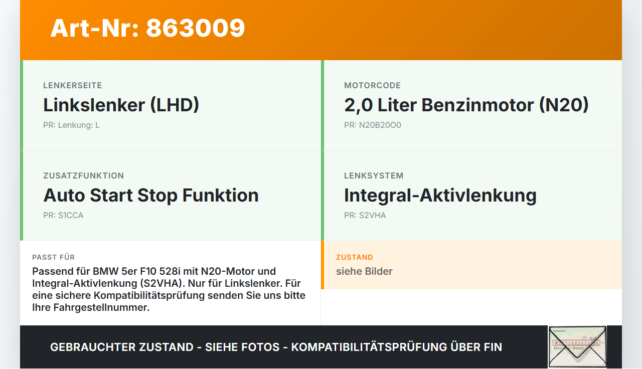 BMW F10 528i 10-13 Servo Behälter Servobehälter Servoleitung BMW F10 528i 10-13 07.10.2011 8614293 17138614293... Vorschau 3