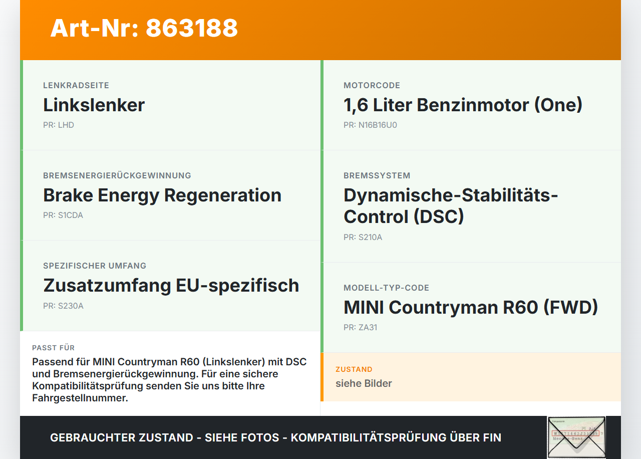 Mini Countryman One R60 10-16 Hauptbremszylinder Bremszylinder Mini Countryman One R60 10-16 25.06.2013 34336786585... Vorschau 3