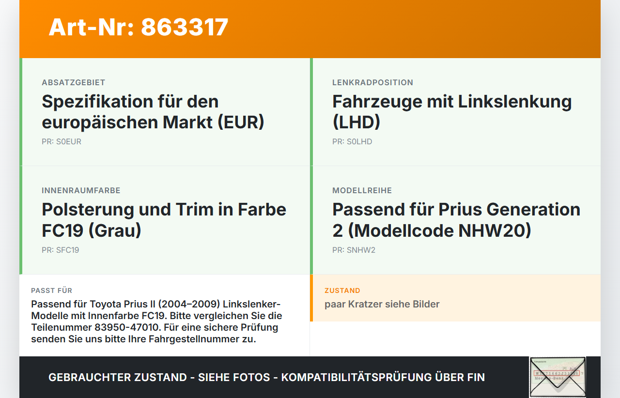 Toyota Prius II 05-09 Airbaganzeige Indikator Warnsystem Display Monitor Toyota Prius II 05-09 23.03.2005... Vorschau 3