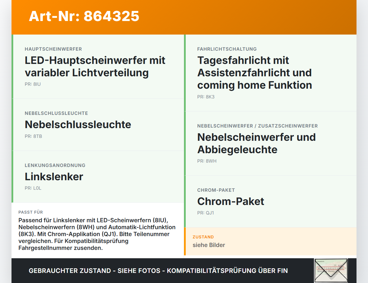 VW Passat 3G B8 14-19 Lichtschalter Schalter VW Passat 3G B8 14-19 07.11.2017 3G0941633H 2006171011 gebraucht Vorschau 3