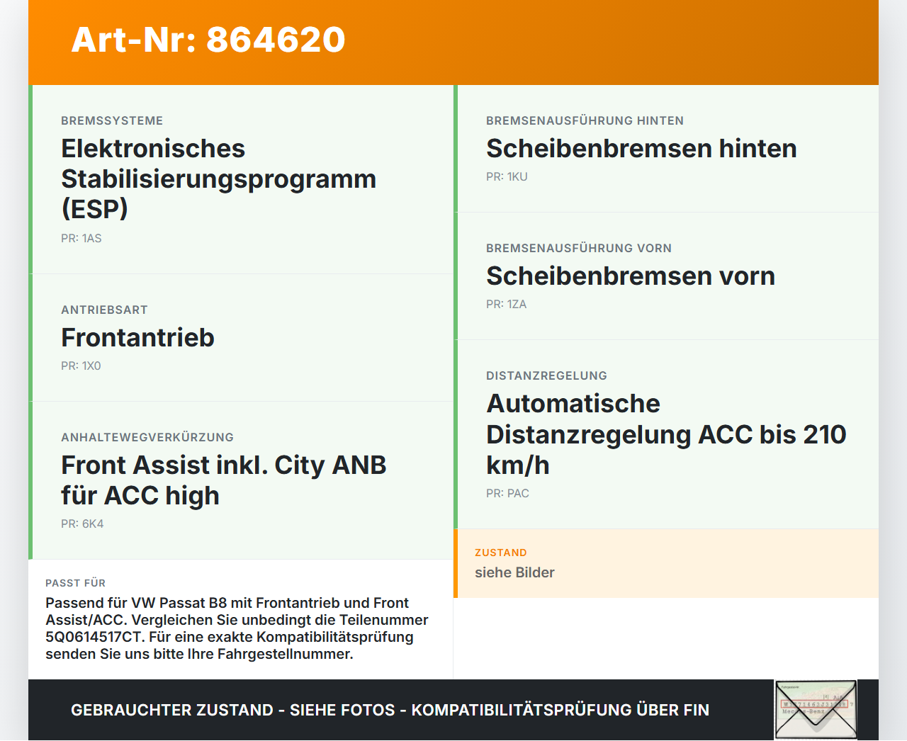 VW Passat 3G B8 14-19 ABS Steuergerät Aggregat Hydraulikblock VW Passat 3G B8 14-19 07.11.2017 5Q0614517CT... Vorschau 3