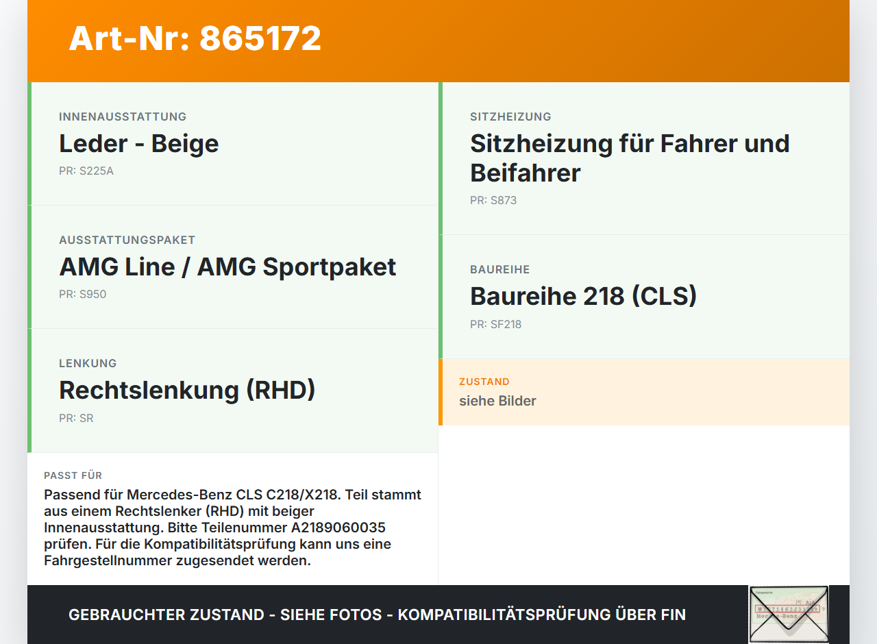 Mercedes CLS 250 C218 11-14 Begrenzungsleuchte für Türverkleidung Pos.1 Mercedes CLS 250 C218 11-14 18.11.2013... Vorschau 3
