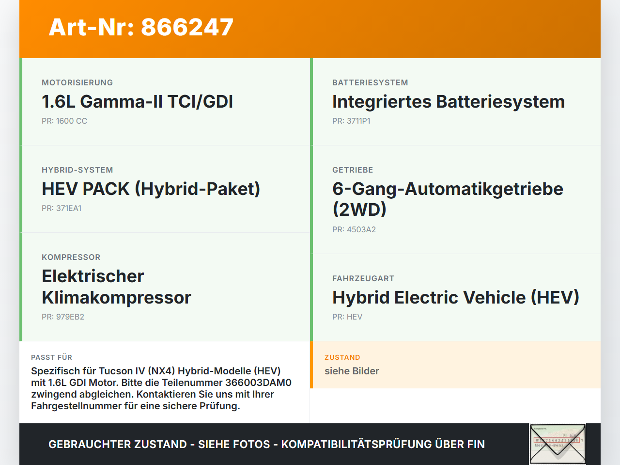 Hyundai Tucson IV NX4 20-24 Inverter Wechselrichter Umrichter Motormanagement Hyundai Tucson IV NX4 20-24... Vorschau 3