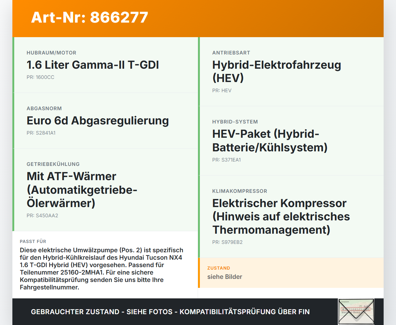 Hyundai Tucson IV NX4 20-24 Hybrid 1,6 132KW Wasserpumpe Umwelzpumpe Pos.2 Hyundai Tucson IV NX4 20-24 17.05.2021... Vorschau 3