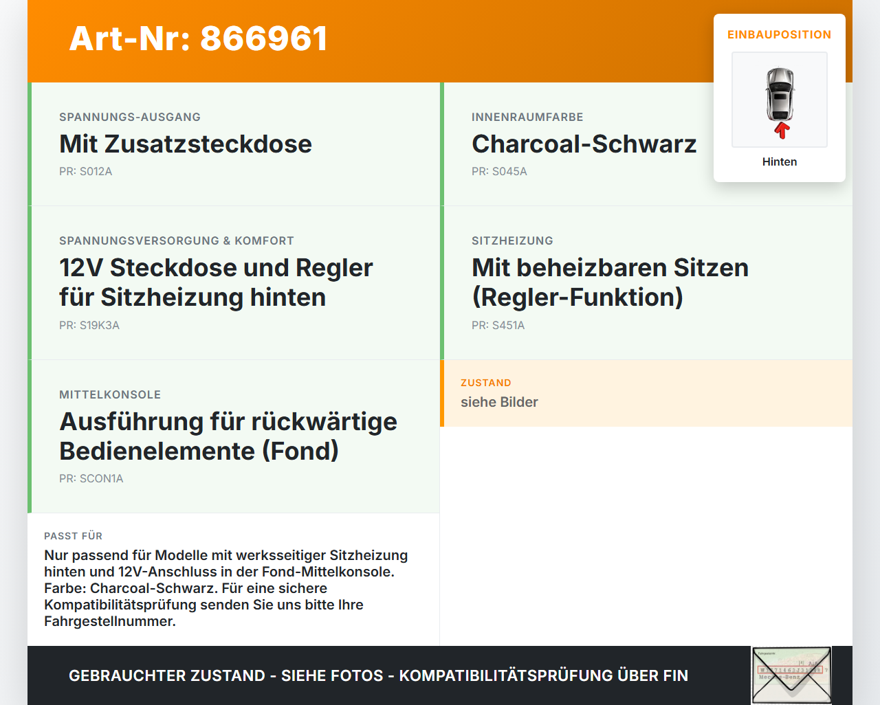 Ford Kuga II 13-16 12V Steckdose Sitzheizung Regler Hinten Ford Kuga II 13-16 12.08.2016 CJ5T-19N236-BC... Vorschau 3