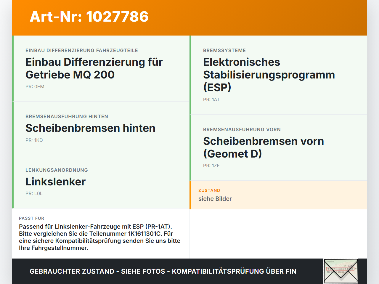 VW Golf V 5 Plus 5M 04-08 Hauptbremszylinder Bremszylinder VW Golf V 5 Plus 5M 04-08 14.09.2005 1K1611301C... Vorschau 3