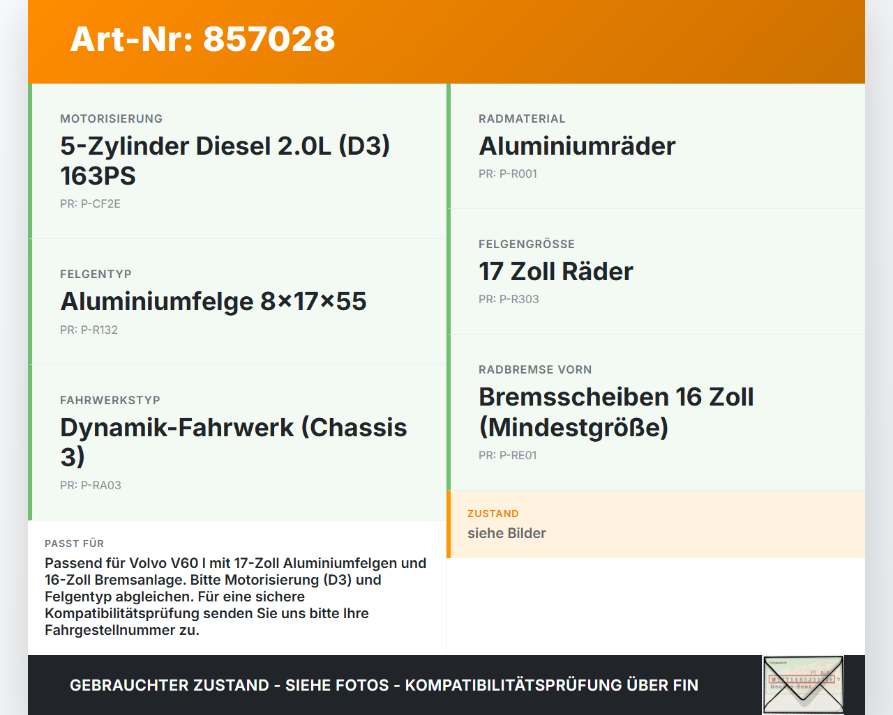 Volvo V60 I D3 10-13 Satz Radschrauben Schraube Radbolzen Volvo V60 I D3 10-13 01.10.2010 gebraucht Vorschau 3