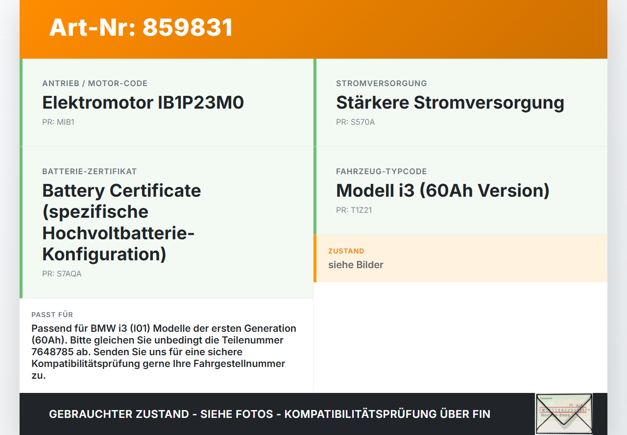 BMW I3 I01 13-17 Steuergerät ECU Modul BMS Batterie 2 Zellenüberwachungsschaltung BMW I3 I01 13-17 27.02.2015... Vorschau 3