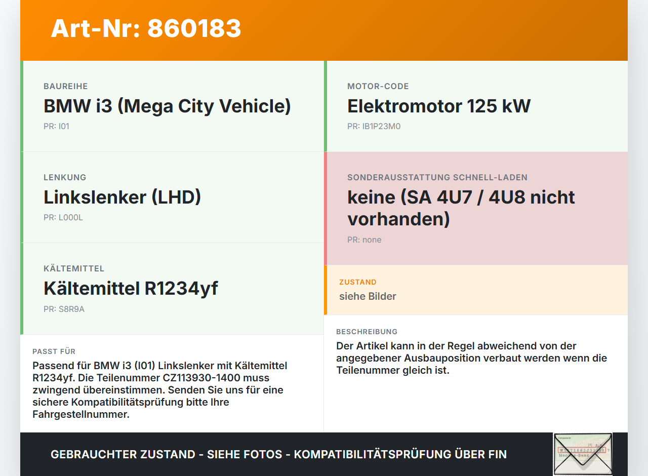 BMW I3 I01 13-17 Luftklappenstellmotor Stellmotor Pos.1 BMW I3 I01 13-17 27.02.2015 9321034 64119321034 EFB492... Vorschau 3