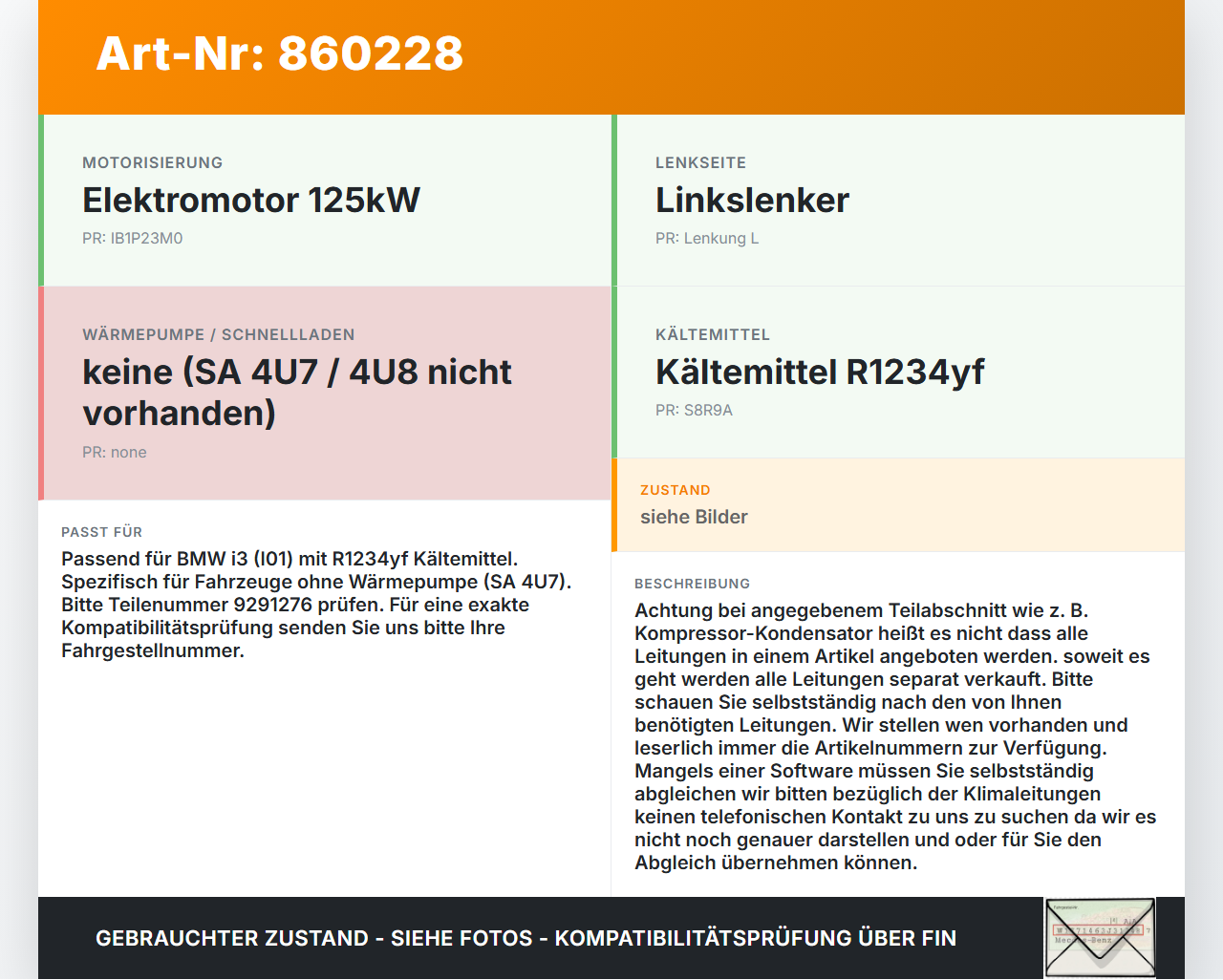 BMW I3 I01 13-17 Elektro  125KW Klimaschlauch Klimaleitung BMW I3 I01 13-17 27.02.2015 9291276 64.50-9291276-01... Vorschau 3