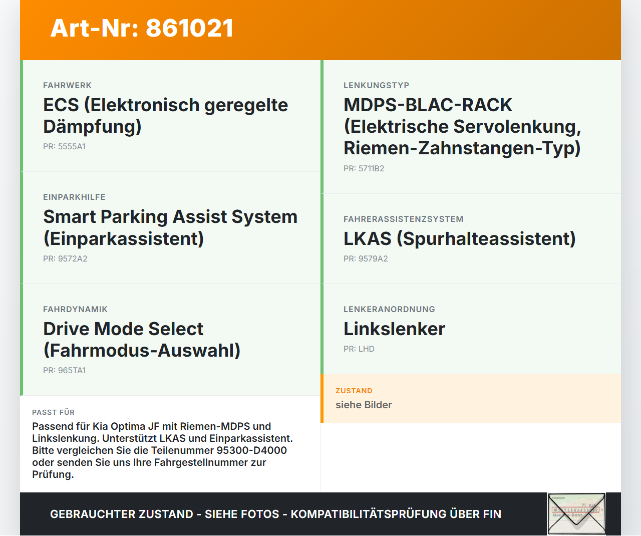Kia Optima IV JF 15-18 Steuergerät ECU Modul für Elektr. Lenkhilfe Servolenkung Kia Optima IV JF 15-18 18.11.2016... Vorschau 3